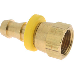 CerroBrass - 3/8" ID 5/8 UNF Barbed Push On Female Connector - Apex Tool & Supply