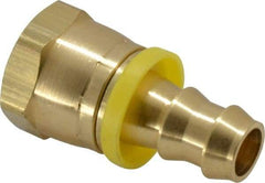 Dixon Valve & Coupling - 1/2" ID 7/8 UNF Barbed Push On Female Connector - 5/8" OD, Brass - Apex Tool & Supply