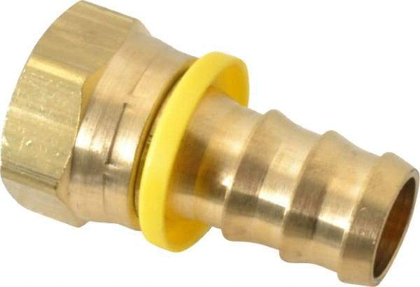 Cerro - 3/4" ID 1-1/16 UNF Barbed Push On Female Connector - 3/4" OD, Brass - Apex Tool & Supply