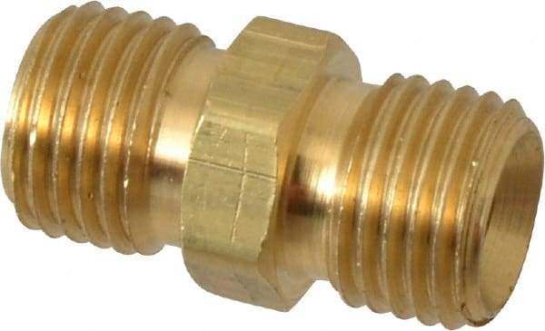 Dixon Valve & Coupling - 1/4 Male Thread, Brass Industrial Pipe Hex Nipple - MNPSM, 1,000 psi - Apex Tool & Supply