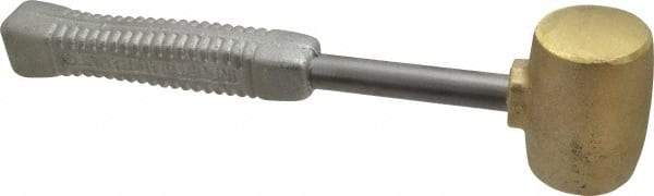 American Hammer - 5 Lb Head 2" Face Brass Head Hammer - 13-1/2" OAL, Aluminum Handle - Apex Tool & Supply