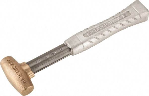 American Hammer - 1 Lb Head 1" Face Bronze Head Hammer - 11-1/2" OAL, Aluminum Handle - Apex Tool & Supply