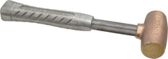 American Hammer - 3 Lb Head 1-1/2" Face Bronze Head Hammer - 11-1/2" OAL, Aluminum Handle - Apex Tool & Supply