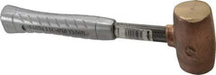 American Hammer - 4 Lb Head 1-3/4" Face Bronze Head Hammer - 11-1/2" OAL, Aluminum Handle - Apex Tool & Supply