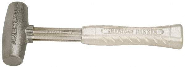 American Hammer - 4 Lb Head 1-3/4" Face Zinc Aluminum Alloy Nonmarring Hammer - 11-1/2" OAL, Aluminum Handle - Apex Tool & Supply