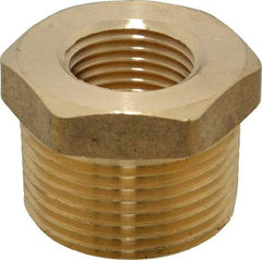 Cerro - 1 Male Thread x 1/2 Female Thread, Brass Industrial Pipe Hex Bushing - MNPTF x FNPTF, 1,200 psi - Apex Tool & Supply