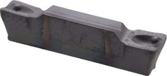 Iscar - 318040GRIP Y Grade IC908, 3.18mm Cutting Width Carbide Grooving Insert - 1.9mm Max Depth of Cut, Neutral, 0.4mm Corner Radius, TiAlN Finish - Apex Tool & Supply