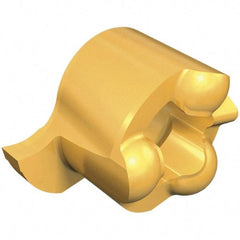 Iscar - 8100000GIQL Grade IC528, 1mm Cutting Width Carbide Grooving Insert - 1.5mm Max Depth of Cut, Left Hand, TiCN/TiN Finish - Apex Tool & Supply