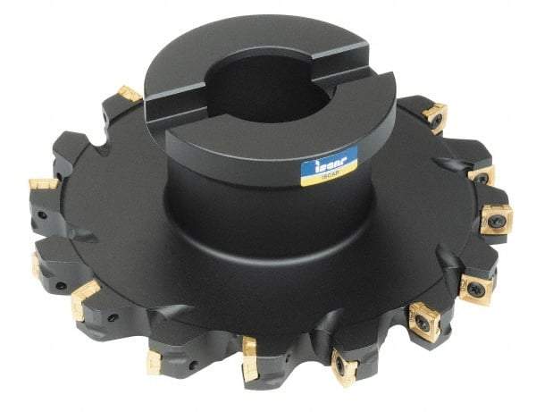 Iscar - Arbor Hole Connection, 3/4" Cutting Width, 1.68" Depth of Cut, 6" Cutter Diam, 1-1/2" Hole Diam, 6 Tooth Indexable Slotting Cutter - FDN Toolholder, HM 90 ADKT 1505PDR Insert - Apex Tool & Supply