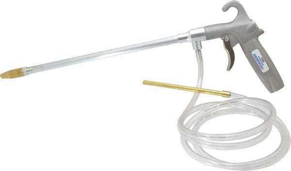 Guardair - 150 Max psi Safety Extension Tube Pistol Type Lever Blow Gun with 6' Siphon Tube - 1/4 NPT, 12" Tube Length, Aluminum - Apex Tool & Supply