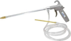 Guardair - 150 Max psi Safety Extension Tube Pistol Type Lever Blow Gun with 6' Siphon Tube - 1/4 NPT, 12" Tube Length, Aluminum - Apex Tool & Supply