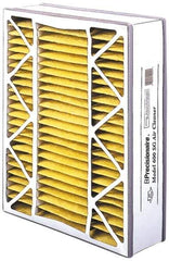 Made in USA - 16" Noml Height x 25" Noml Width x 5" Noml Depth, 35 to 45% Capture Efficiency, Wire-Backed Pleated Air Filter - MERV 8, Cotton/Polyester, Integrated Beverage Board Frame, 300 Max FPM, 833 CFM, For Honeywell 203719 - Apex Tool & Supply