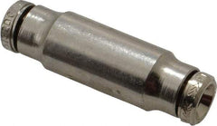 Norgren - 5/32" Outside Diam, Nickel Plated Brass Push-to-Connect Tube Union - 260 Max psi, Tube to Tube Connection - Apex Tool & Supply