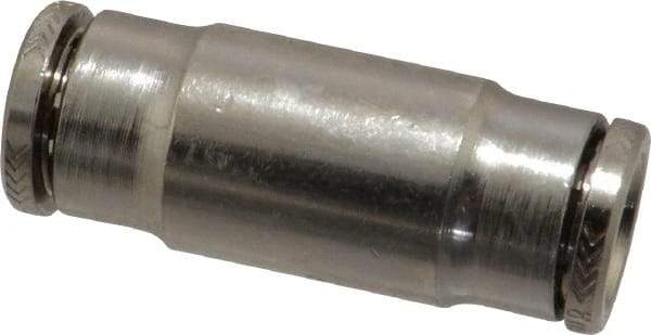 Norgren - 5/16" Outside Diam, Nickel Plated Brass Push-to-Connect Tube Union - 260 Max psi, Tube to Tube Connection - Apex Tool & Supply