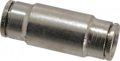 Norgren - 1/2" Outside Diam, Nickel Plated Brass Push-to-Connect Tube Union - 260 Max psi, Tube to Tube Connection - Apex Tool & Supply