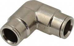 Norgren - 1/2" Outside Diam, Nickel Plated Brass Push-to-Connect Tube Union Elbow - 260 Max psi, Tube to Tube Connection - Apex Tool & Supply