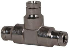 Norgren - 5/32" Outside Diam, Nickel Plated Brass Push-to-Connect Tube Union Tee - 260 Max psi, Tube to Tube Connection - Apex Tool & Supply