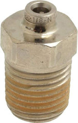 Norgren - 1/4 NPTF, Nickel Plated Brass Push-to-Connect Tube Male Connector - 260 Max psi, Tube to Male NPT Connection - Apex Tool & Supply