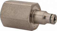 Norgren - 1/4 NPTF, Nickel Plated Brass Push-to-Connect Tube Female Connector - 260 Max psi, Tube to Male NPT Connection - Apex Tool & Supply