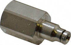 Norgren - 1/4 NPTF, Nickel Plated Brass Push-to-Connect Tube Female Connector - 260 Max psi, Tube to Male NPT Connection - Apex Tool & Supply