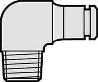 Norgren - 1/4 NPTF, Nickel Plated Brass Push-to-Connect Tube Male Elbow - 260 Max psi, Tube to Male NPT Connection - Apex Tool & Supply