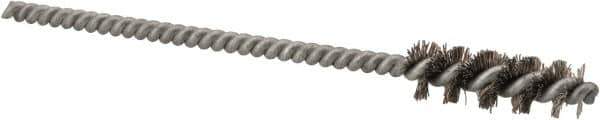 Schaefer Brush - 1/8 Inch Inside Diameter, 5/16 Inch Actual Brush Diameter, Carbon Steel, Power Fitting and Cleaning Brush - 1/8 Shank Diameter, 3-5/8 Inch Long, Twisted Wire Stem, 1/4 Inch Refrigeration Outside Diameter - Apex Tool & Supply