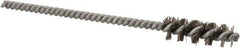 Schaefer Brush - 1/8 Inch Inside Diameter, 5/16 Inch Actual Brush Diameter, Carbon Steel, Power Fitting and Cleaning Brush - 1/8 Shank Diameter, 3-5/8 Inch Long, Twisted Wire Stem, 1/4 Inch Refrigeration Outside Diameter - Apex Tool & Supply