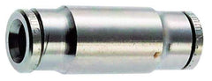 Norgren - 3/16" Outside Diam, Nickel Plated Brass Push-to-Connect Tube Conversion Union - 260 Max psi, Tube to Tube Connection - Apex Tool & Supply