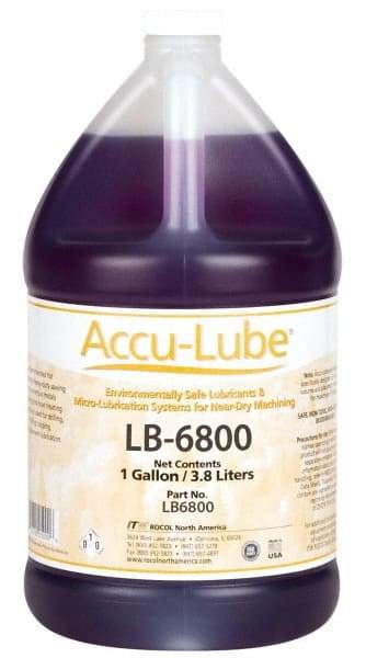 Accu-Lube - Accu-Lube LB-6800, 1 Gal Bottle Cutting & Sawing Fluid - Natural Ingredients, For Cutting, Grinding - Apex Tool & Supply