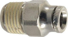Norgren - 1/4" Outside Diam, 1/4 BSPT, Nickel Plated Brass Push-to-Connect Tube Male Connector - 260 Max psi, Tube to Male Connection - Apex Tool & Supply