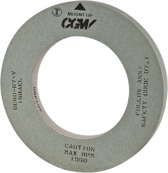 Camel Grinding Wheels - 16" Diam x 5" Hole x 1" Wide Centerless & Cylindrical Grinding Wheel - 80 Grit, Silicon Carbide, Type 1, Vitrified Bond, No Recess - Apex Tool & Supply