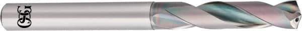 OSG - 3/16" 140° Spiral Flute Solid Carbide Screw Machine Drill Bit - EgiAs Finish, Right Hand Cut, 29mm Flute Length, 80mm OAL, Straight Shank, Through Coolant - Apex Tool & Supply