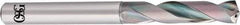 OSG - 9.7mm 140° Spiral Flute Solid Carbide Screw Machine Drill Bit - EgiAs Finish, Right Hand Cut, 49mm Flute Length, 106mm OAL, Straight Shank, Through Coolant - Apex Tool & Supply