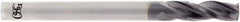 OSG - 1/4" 180° Spiral Flute Solid Carbide Screw Machine Drill Bit - TiAlN Finish, Right Hand Cut, 1/2" Flute Length, 1-1/2" OAL, Straight Shank - Apex Tool & Supply