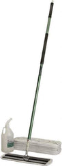 Ability One - 55" Long x 6" Wide Microfiber Dust Flat Mop - Hook & Loop, Green, Looped Head, Launderable - Apex Tool & Supply