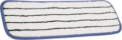 Ability One - 6" Long x 5" Wide Microfiber Dust Mop Pad - Hook & Loop, White, Looped Head - Apex Tool & Supply
