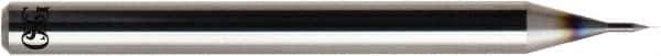 OSG - 0.08mm, 120° Point, Solid Carbide Micro Drill Bit - 38mm OAL, 0.88mm Flute Length, 1/8" Shank Diam, Series 5325 - Apex Tool & Supply