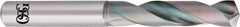 OSG - 5.9mm 140° Spiral Flute Solid Carbide Screw Machine Drill Bit - EgiAs Finish, Right Hand Cut, 28mm Flute Length, 66mm OAL, Straight Shank - Apex Tool & Supply