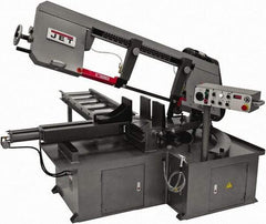 Jet - 12 x 23-1/2" Max Capacity, Semi-Automatic Step Pulley Horizontal Bandsaw - 50 to 297 SFPM Blade Speed, 230/460 Volts, 60°, 3 hp, 3 Phase - Apex Tool & Supply