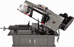 Jet - 10 x 17" Max Capacity, Manual Step Pulley Horizontal Bandsaw - 50, 125, 200 & 275 SFPM Blade Speed, 230/460 Volts, 60°, 2 hp, 3 Phase - Apex Tool & Supply
