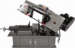 Jet - 10 x 17" Max Capacity, Manual Step Pulley Horizontal Bandsaw - 50, 125, 200 & 275 SFPM Blade Speed, 230 Volts, 60°, 2 hp, 1 Phase - Apex Tool & Supply