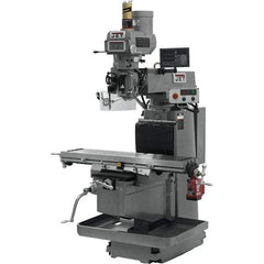 Jet - 54" Long x 12" Wide, 3 Phase Newall DP700 CNC Milling Machine - Variable Speed Pulley Control, NT40 Taper, 5 hp - Apex Tool & Supply