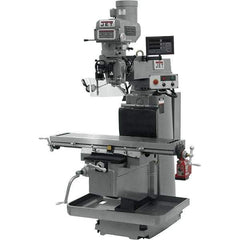 Jet - 54" Long x 12" Wide, 3 Phase Newall DP700 CNC Milling Machine - Variable Speed Pulley Control, NT40 Taper, 5 hp - Apex Tool & Supply