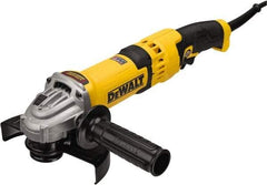 DeWALT - 4-1/2, 5 & 6" Wheel Diam, 9,000 RPM, Corded Angle & Disc Grinder - 5/8-11 Spindle, 120 Volts, 13 Amps - Apex Tool & Supply