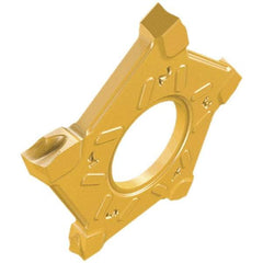 Iscar - PENTAD22L200 Grade IC808, 2mm Cutting Width Carbide Cutoff Insert - Left Hand Lead Angle, 0.2mm Corner Radius, TiAlN Finish - Apex Tool & Supply