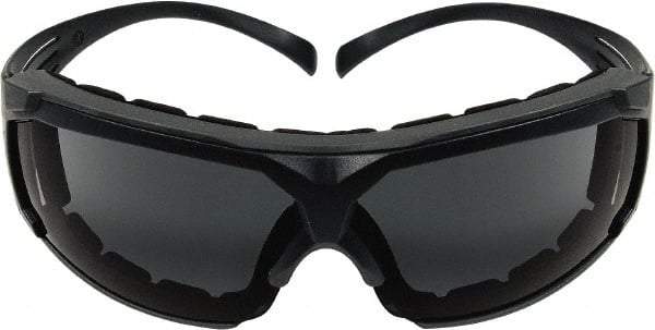 3M - Clear Lenses, Framed Safety Glasses - Anti-Fog, Gray Frame, Size Universal, Wrap Around - Apex Tool & Supply