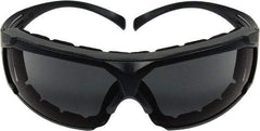 3M - Gray Lenses, Framed Safety Glasses - Anti-Fog, Gray Frame, Size Universal, Wrap Around - Apex Tool & Supply