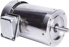 Leeson - 1 Max hp, 1,800 Max RPM, Premium Efficient Electric AC DC Motor - 230/460 V Input, Three Phase, 56C Frame, C-Face Mount, TEFC Enclosure - Apex Tool & Supply