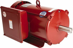 Leeson - 10 Max hp, 1,800 Max RPM, Electric AC DC Motor - 230 V Input, Single Phase, 215T Frame, Rigid Base Mount, TEFC Enclosure - Apex Tool & Supply