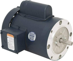 Leeson - 2 Max hp, 3,600 Max RPM, Capacitor Start Electric AC DC Motor - 115/230 V Input, Single Phase, 56C Frame, C-Face Mount, TEFC Enclosure - Apex Tool & Supply